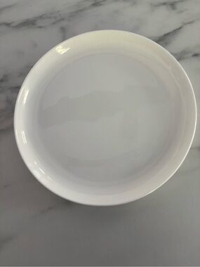 Our table sawyer white bone china dessert plate